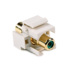 RCA to RCA White Quickport Insert - Green