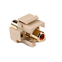 RCA to RCA Ivory Quickport Insert - Red