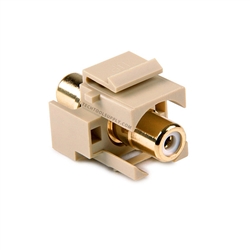 RCA to RCA Ivory Quickport Insert - White