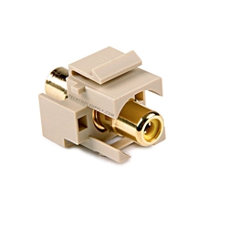 RCA to RCA Ivory Quickport Insert - Yellow