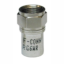 F-Conn RG6 Radial Crimp Connectors  - Bag of  100