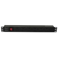 1U Power Strip w/6 Outlets