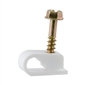 Single Flex Cable Clip White - Qty 100