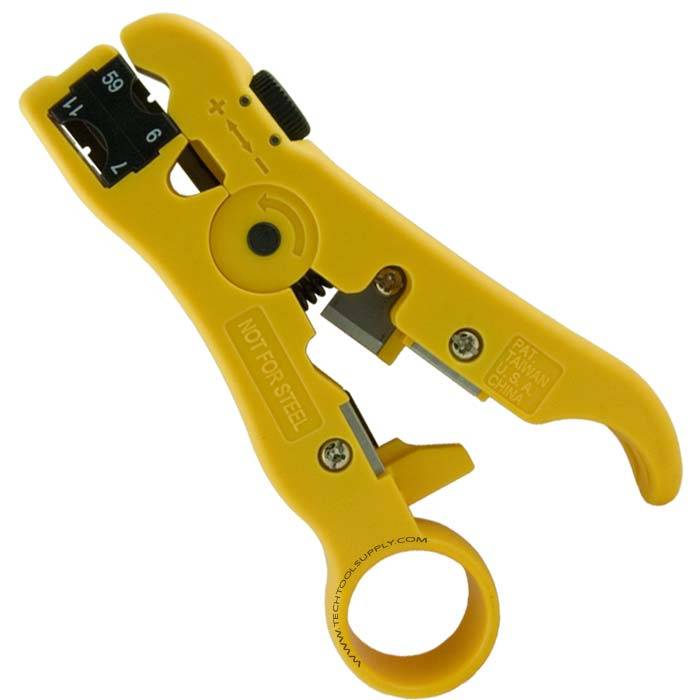 Rotary Coax Coaxial Cable Wire Cutter Stripper Stripping RG59 RG6 RG7 RG11 JS 