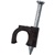 Single Cable Cement Clip Black - Qty 100