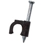 Single Cable Cement Clip Black - Qty 100