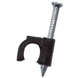 Single Cable Cement Clip Black - Qty 100