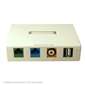 4 Port Surface Mount Box - Ivory