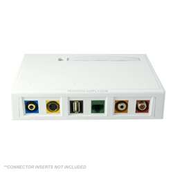 6 Port Surface Mount Box - White