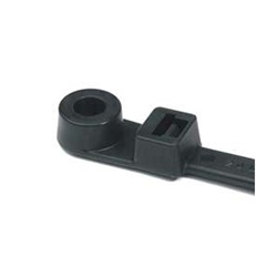 HellermannTyton 50lb 8in Black Mountable Cable Tie - 1000pk