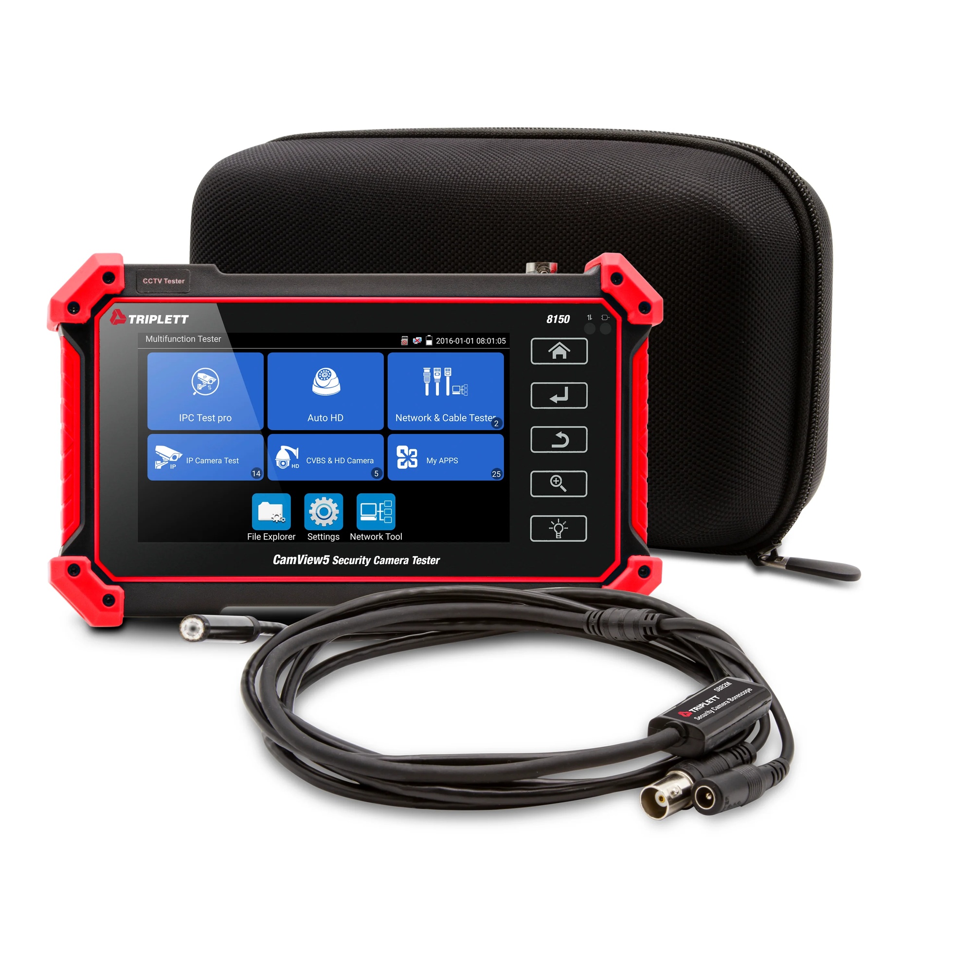 Triplett CamView IP Pro 5 Camera Tester with SBR2M Borescope Kit