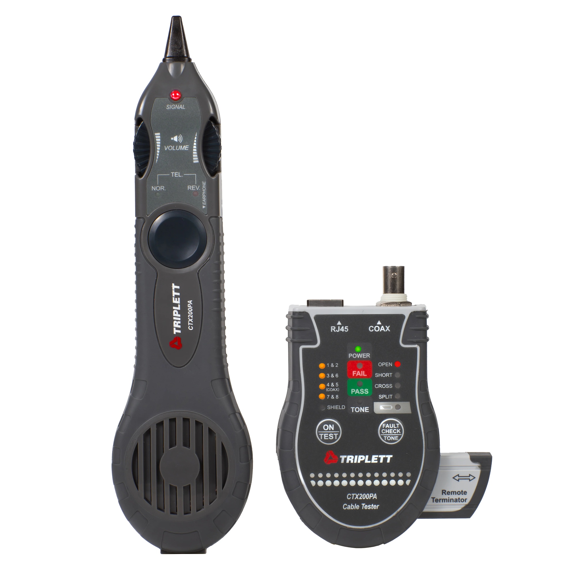 Triplett RJ45 & Coax Cable Tester with Inductive Tone Probe