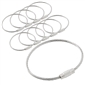 Stainless Steel Wire Keychain Cable Ring 10pk