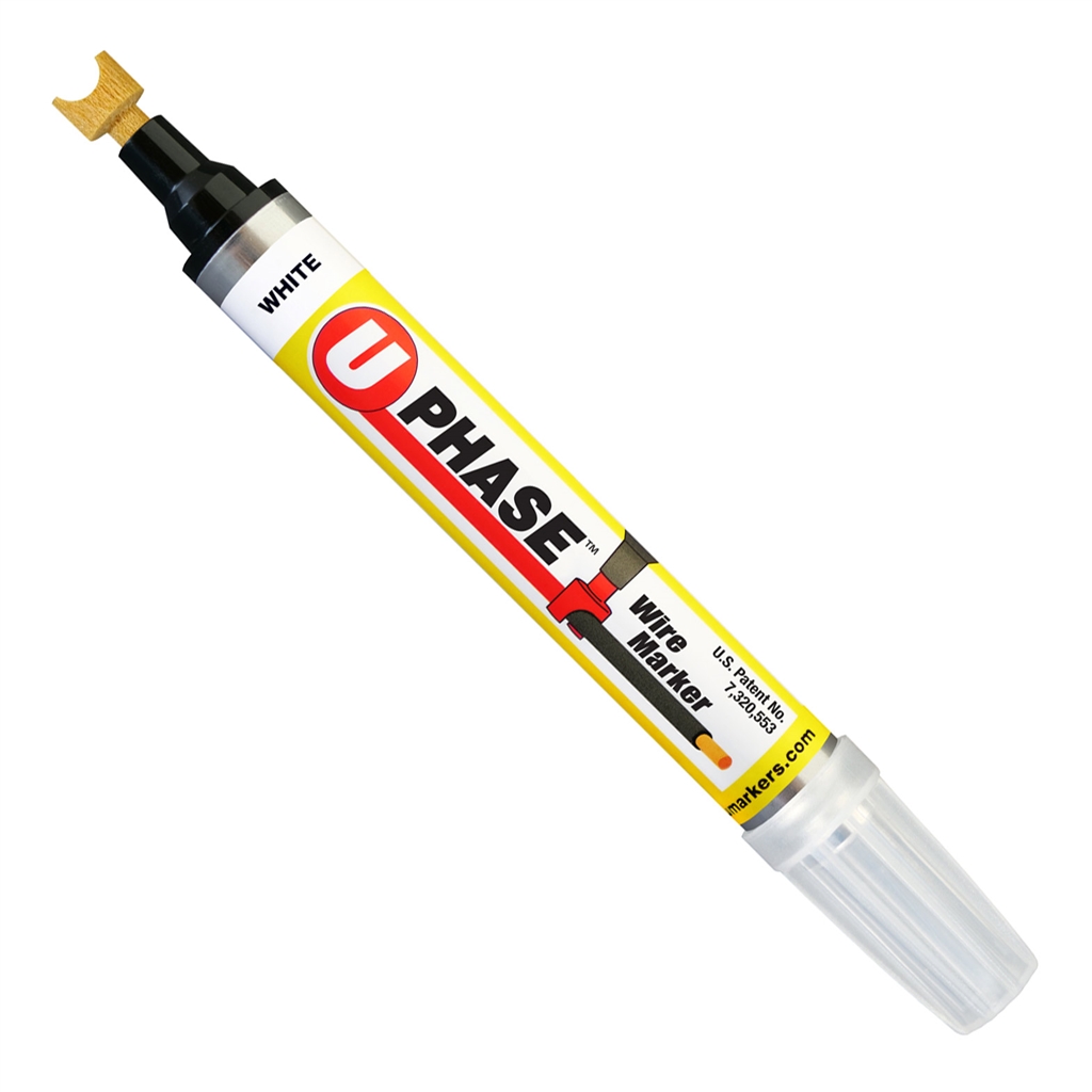 U-Phase Permanent Wire Marker - White 10705PPM