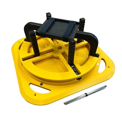 U-TECK Fiber Coil Turntable, Adjustable with Brake, 1500 ft Capacity, Part #59020