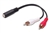 Vanco Female 3.5mm to 2 Male RCA