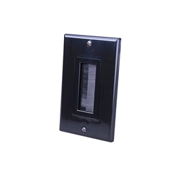 Vanco Decor Style Brush Bulk Plate Single Gang Black