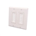 Vanco Decor Style Brush Bulk Plate Dual Gang Almond