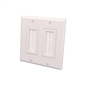 Vanco Decor Style Brush Bulk Plate Dual Gang Almond