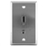 1x 3.5mm 1x SVGA Stainless Steel Wallplate