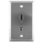 1x 3.5mm 1x SVGA Stainless Steel Wallplate