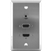 1 3.5mm 1x HDMI 1x SVGA Stainless Steel Wall