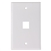 Vanco 1 Port Wall Plate - White