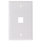 Vanco 1 Port Wall Plate - White