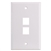 Vanco 2 Port Wall Plate - White