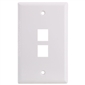Vanco 2 Port Wall Plate - White