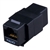Vanco CAT5e Feed-Thru Jack - Black