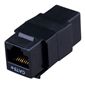 Vanco CAT5e Feed-Thru Jack - Black