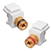 Vanco One Pair Quickport Speaker Binding Posts - White
