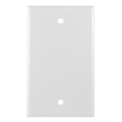 Vanco 1 Gang Blank Wall Plate White