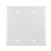 Vanco 2 Gang Blank Wall Plate White