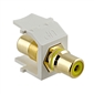 Vanco RCA to RCA White Quickport Insert - Yellow