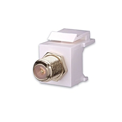 Vanco Quickport F-Type, Nickel Plated, 3 Ghz, White