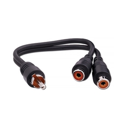 Male RCA to 2 Female RCA Cable
