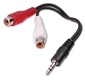Vanco Male 3.5mm to 2 Female RCA