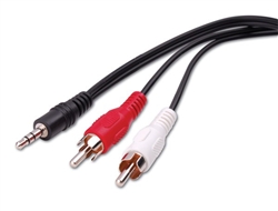Vanco 3.5mm Stereo to Dual RCA Plugs - 6ft