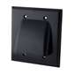 Vanco Dual Low Profile Bundled Cable Wall Plate - Black