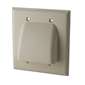 Vanco Dual Low Profile Bundled Cable Wall Plate - Ivory
