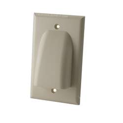 Vanco Low Profile Bundled Cable Wall Plate - Ivory