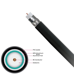 Vertical Cable RG6 18AWG CCS Coax - 1000ft