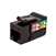 Vertical Cable CAT6A Keystone Jack - Black