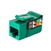 Vertical Cable CAT6A Keystone Jack - Green