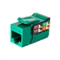 Vertical Cable CAT6A Keystone Jack - Green
