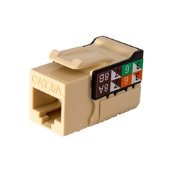 Vertical Cable CAT6A Keystone Jack - Ivory