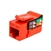 Vertical Cable CAT6A Keystone Jack - Orange