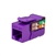 Vertical Cable CAT6A Keystone Jack - Purple